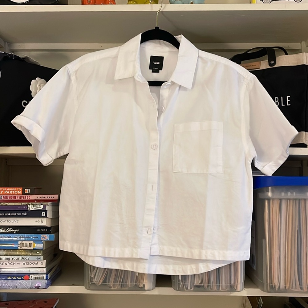 VANS Women’s cotton McMillan button down top, NWOT